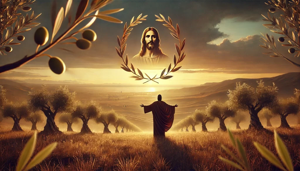 a-ilustracao-de-uma-paisagem-serena-com-oliveiras-e-um-por-do-sol-representando-Jesus-como-o-Principe-da-Paz-1024x585 Isaías 9:6 - Os Nomes Messiânicos de Jesus