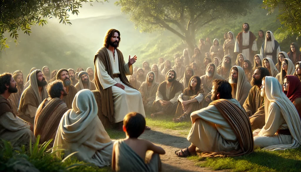 a-imagem-de-Jesus-ensinando-com-compaixao-cercado-por-discipulos-e-pessoas-humildes-representando-o-Maravilhoso-Conselheiro-1024x585 Isaías 9:6 - Os Nomes Messiânicos de Jesus