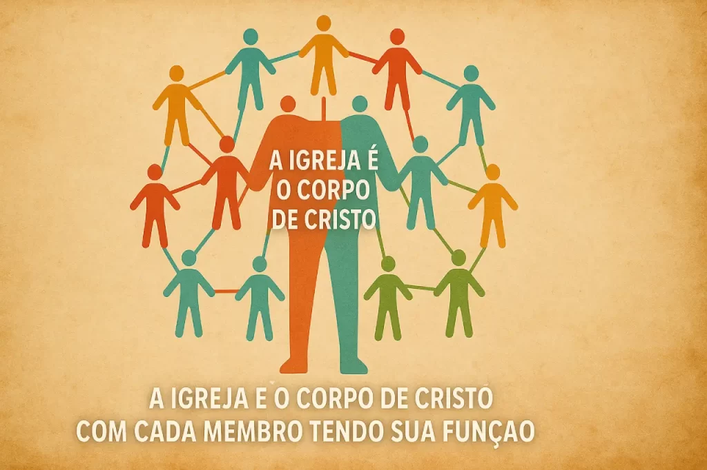 Ilustracao-de-varios-membros-conectados-formando-o-corpo-de-Cristo-1024x682 Igreja como Evento e Não como Corpo
