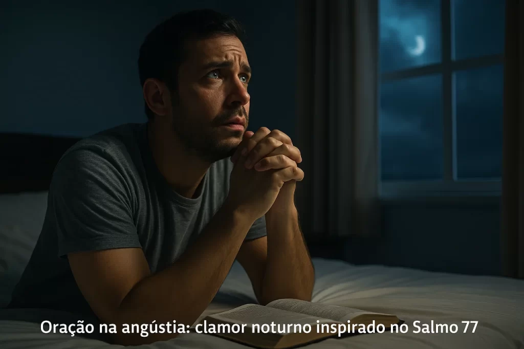 Pessoa-orando-de-madrugada-olhos-abertos-em-meio-a-aflicao-1024x682 Quem Foi Asafe na Bíblia? O Levita que Transformou Dor em Louvor