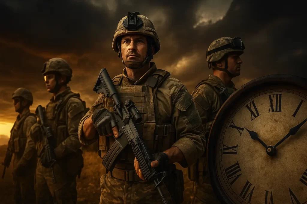 Soldados-em-prontidao-com-fundo-de-tempestade-e-relogio-profetico-1024x682 Guerras e Rumores de Guerras: O Conflito Israel-Irã à Luz das Profecias Bíblicas