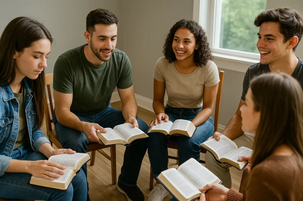 Jovens-sentados-em-circulo-com-Biblias-abertas-conversando-de-forma-informal-1024x682 🧑‍🎓 A Fé dos Jovens Está Desaparecendo? O Desafio das Novas Gerações