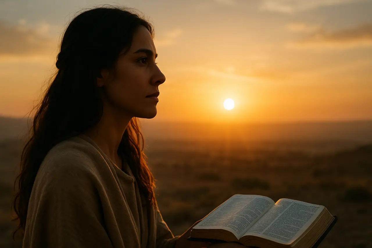 Raabe, símbolo de fé e redenção, olhando para um novo começo em Deus.